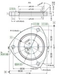 3&quot; flange 3-Bolt design R=112mm