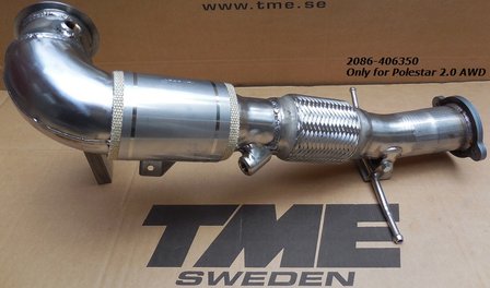 TME Downpipe 3&quot; Volvo S60/V60 2.0L 4-cyl VEA Engine AWD