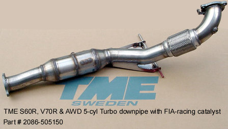 TME 2,75&quot; Downpipe Volvo 850 / V70 / XC70 AWD 1996-99
