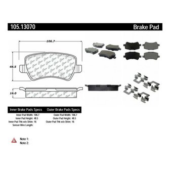 StopTech Street Brakepads Rear Axle Volvo S60 / V60 / V70III / S80 / XC60 / XC70 2010-18