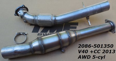 TME downpipe Volvo V40 2.5L T5  5-cilinder  2013-19