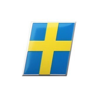 Volvo Swedish Flag Adhesive Emblem