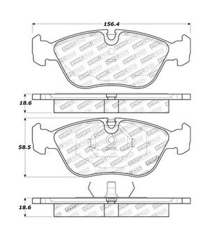 StopTech Performance Brakepads Front Axle Volvo 850 / S70 / C70 / V70