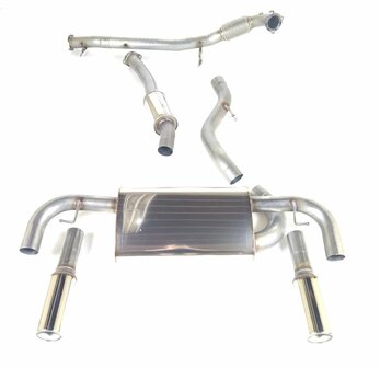 JT Superflow Stainless Steel Sport Exhaust Volvo S40 / V50 T5 FWD