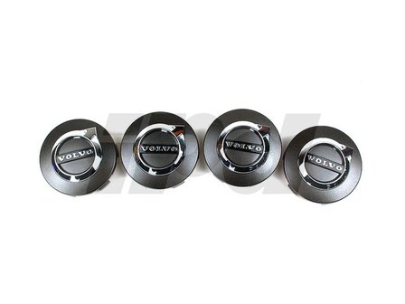 Volvo Center Cap Set Dark Grey