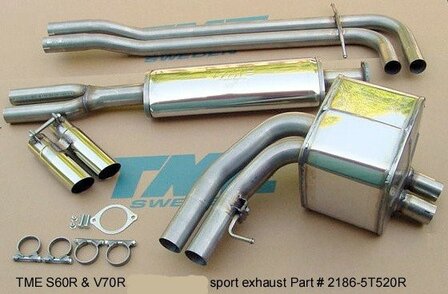 TME Sport Exhaust Volvo S60R / V70R AWD 2003-2007