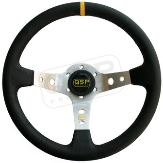 Leather Steering Wheel 90mm Depth.