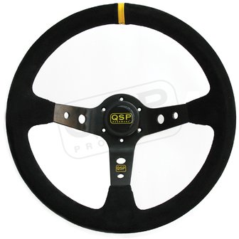 Suede Steering Wheel 90mm Depth