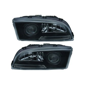 Clear Black Headlamps - Volvo S/V/C70 Classic