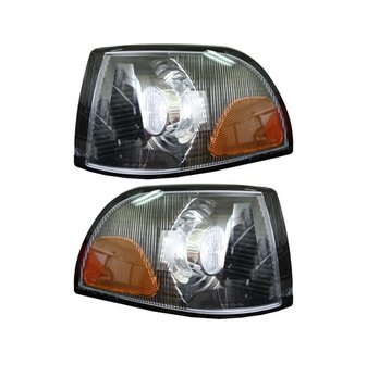 Front Indicators USA Clear / Black - Volvo S/V/C70 Classic