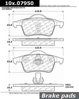 Stoptech Brakepads Rear Axle Volvo S60 / V70N / S80 / XC70  2000-04