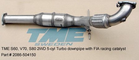 TME 3&quot; Downpipe Volvo S60 / V70N / S80 FWD 2001-09