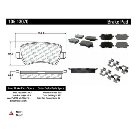 StopTech Street Brakepads Rear Axle Volvo S60 / V60 / V70III / S80 / XC60 / XC70 2010-18