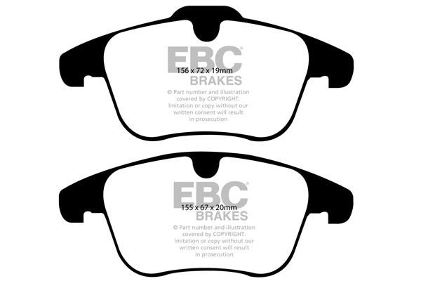 EBC Brakepads Front Axle Volvo S60II / V60 / V70III 2008-