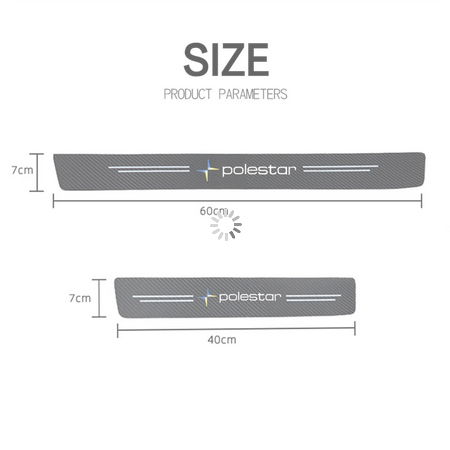 Polestar Carbonlook Doorsil Protector Decals