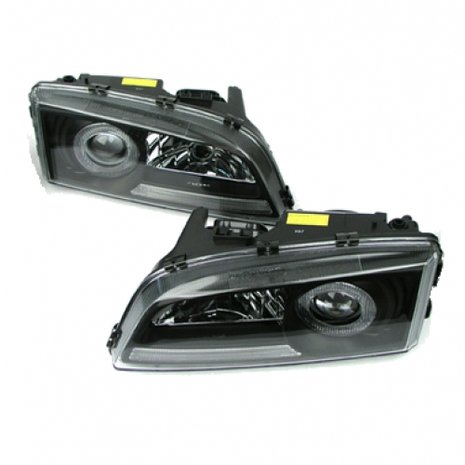 Clear Black Headlamps - Volvo S/V/C70 Classic