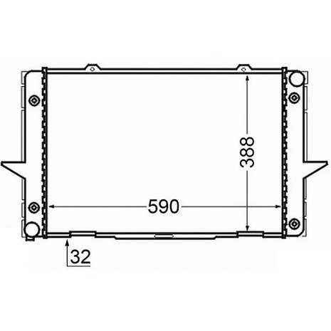 Hella Coolant Radiator - Volvo 850 / S70 / V70 / C70  1992-98