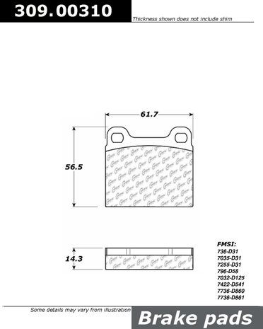 StopTech Brakepads Rear Axle Volvo 850 / S70 / C70 / V70