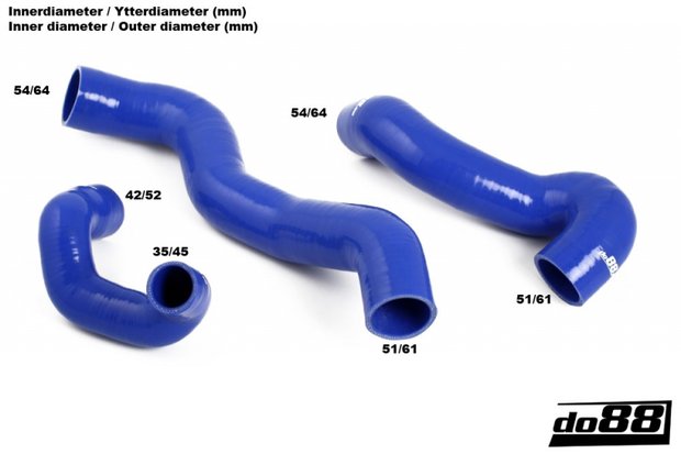 DO88 Cross-Flow Pressure/water Hoses - Saab 900 / 9-3 Turbo  1994-00