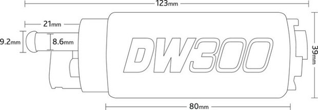 DeatschWerks DW300 in-tank 340 Lph E85 safe fuel pump